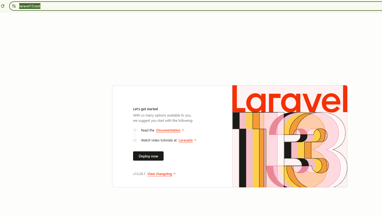 Tampilan Awal Laravel 13